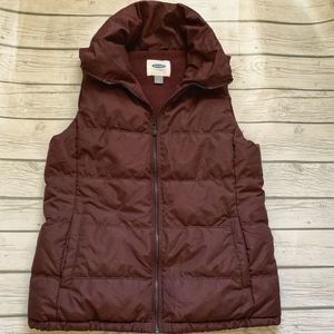 Old Navy purple puffer vest-medium